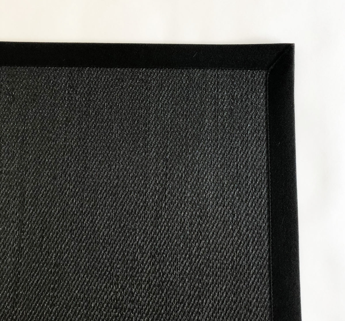 Black Rug with Black Binding Practical Rugs