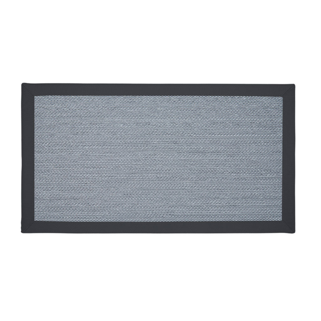 Sea Slate Rug with Charcoal Binding 110cm x 60cm  (RMR)