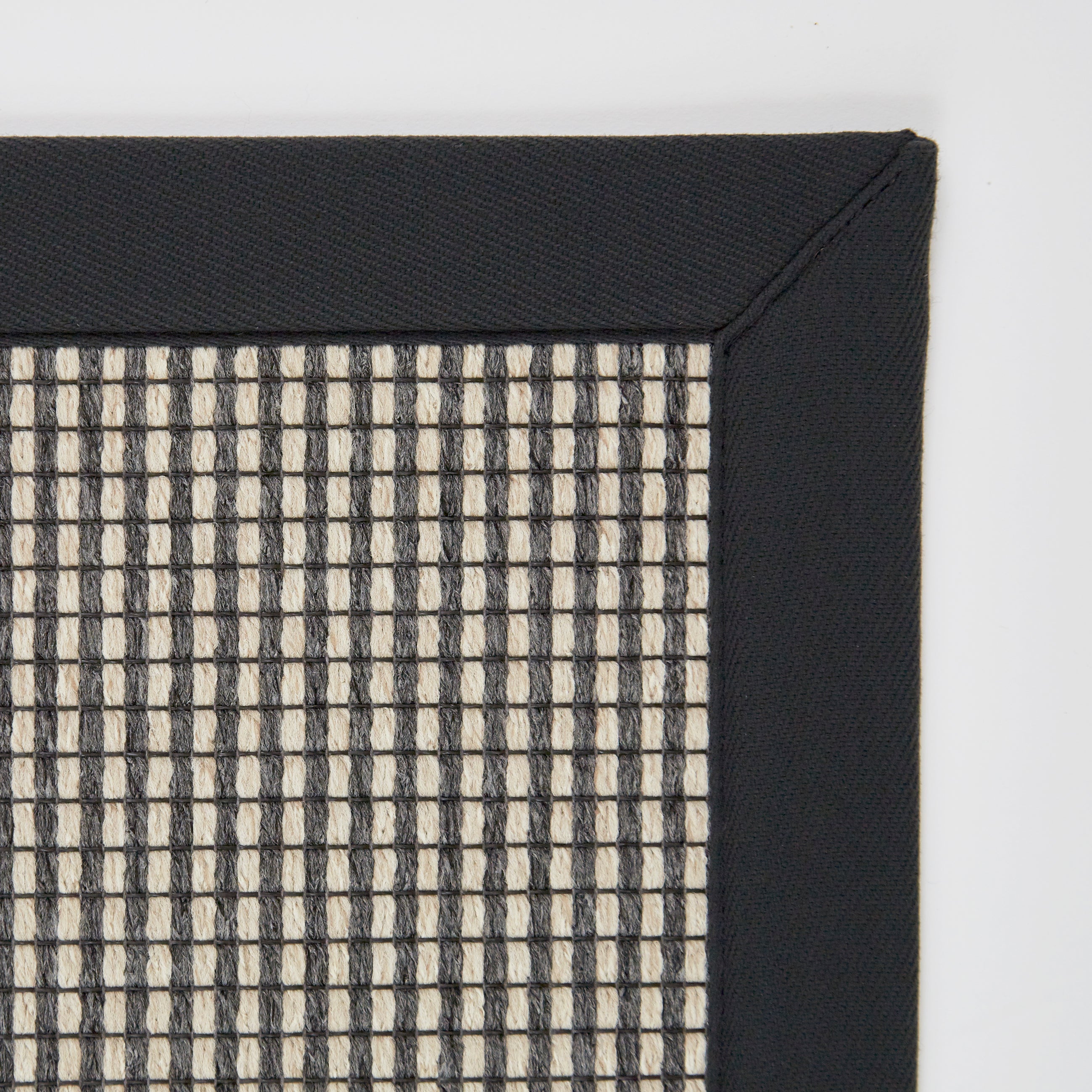 Jefferson Rug with Charcoal Binding 90cm x 60cm (RMR)
