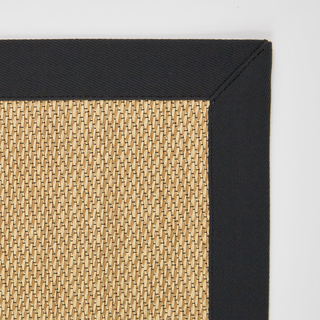 Sahvsna Rugs Savannah Rug with Charcoal Binding | Practical Rugs
